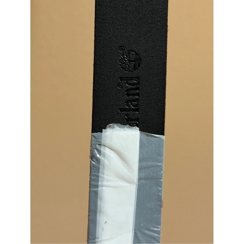 Timberland NWT Boys Black Genuine Leather Belt Silver Buckle‎ Medium